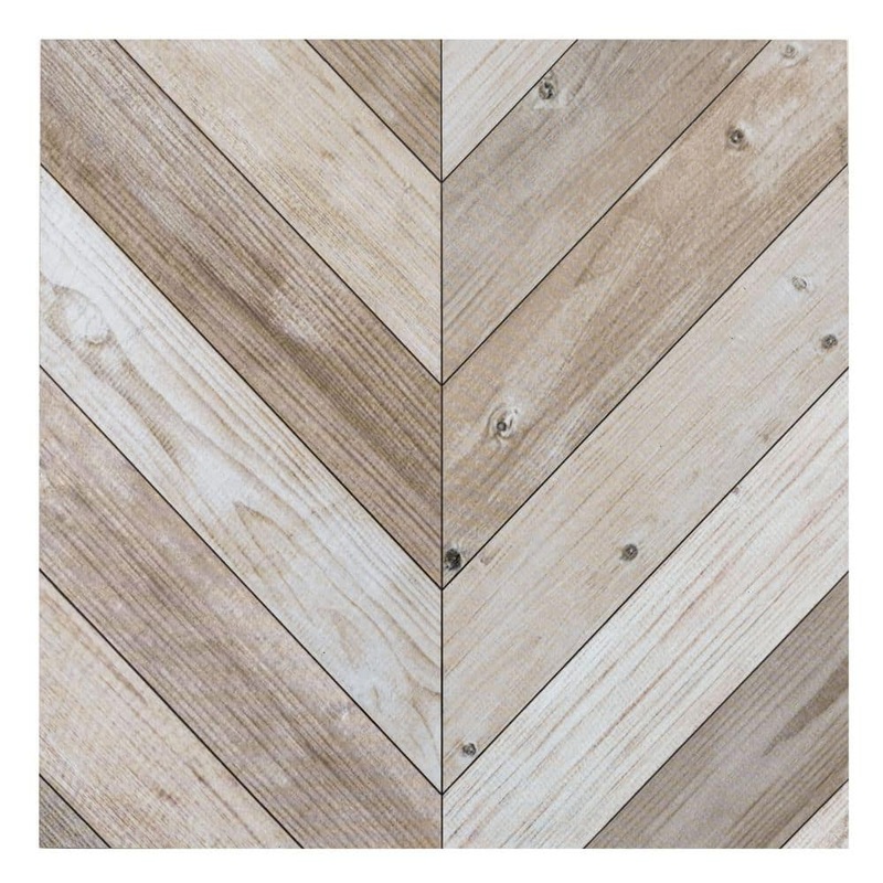 ACHIM Retro 12×12 Self Adhesive Vinyl Floor Tile – Whitewash Chevron – 20 Tiles/20 sq. ft. RTFTV62920