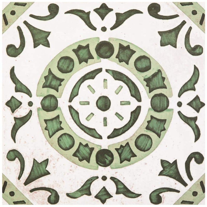 ACHIM Retro Green Medallion 12 in. x 12 in. Self-Adhesive Vinyl Floor Tile (20 Tiles/20 sq. ft.) RTFTV60220