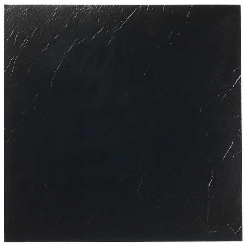 ACHIM Sterling Black Solid 12 in. x 12 in. Peel and Stick Vinyl Tile (20 sq. ft. / case) STT1M10120