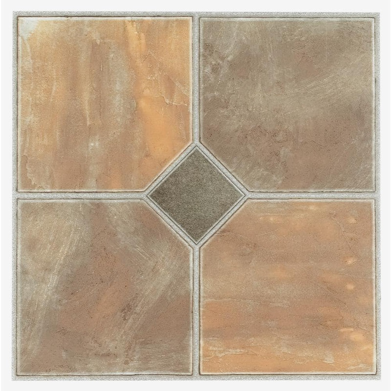 ACHIM Sterling Rustic Slate 12 in. x 12 in. Peel and Stick Vinyl Tile (45 sq. ft. / case) STT1M32645