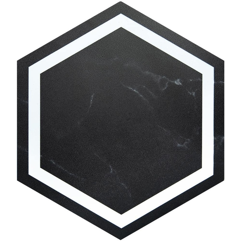 Art3d Black Marble Look 6 mil 10.8 in. x 10.2 in. Water Resistant Peel and Stick Vinyl Tile Flooring (50 sq. ft./Box) A43hd514BMP60