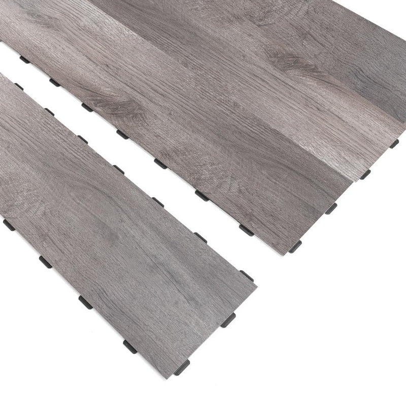 Art3d Grayish Lead 5 MIL 36 in. L x 6 in. W Waterproof Click Lock Luxury Vinyl Flooring Tile(27 sq. ft./Box ) A43hd404