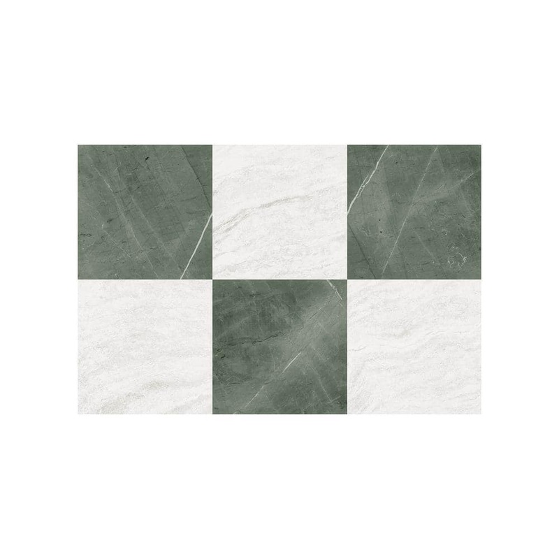 CHRIS LOVES JULIA Bonneville Green 48 in. Width Water Resistance Peel and Stick Floor Tiles 3 mil Set of 20 (1.524 mm Thick, 20 sq. ft.) TFP6332