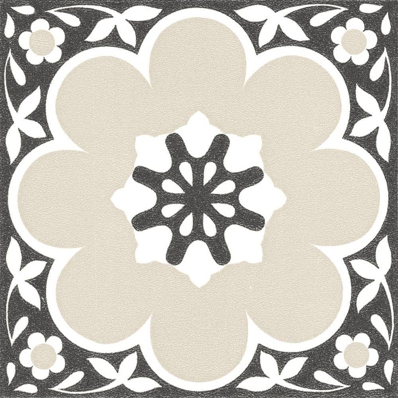 FloorPops Daphne 12 in. W x 12 in. L Black Peel & Stick Vinyl Tile Flooring (20 sq. ft./case) TFP4662