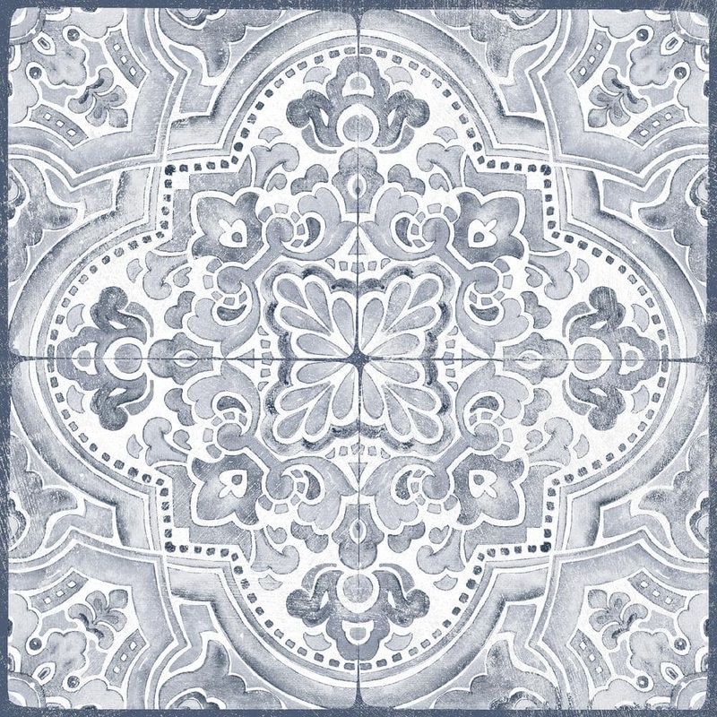 FloorPops Hastings 12 in. W x 12 in. L Blue Peel & Stick Vinyl Tile Flooring (20 sq. ft./case) TFP4280