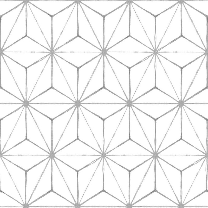 FloorPops Kikko 12 in. W x 12 in. L White Peel & Stick Vinyl Tile Flooring (10 sq. ft./case) FP2481