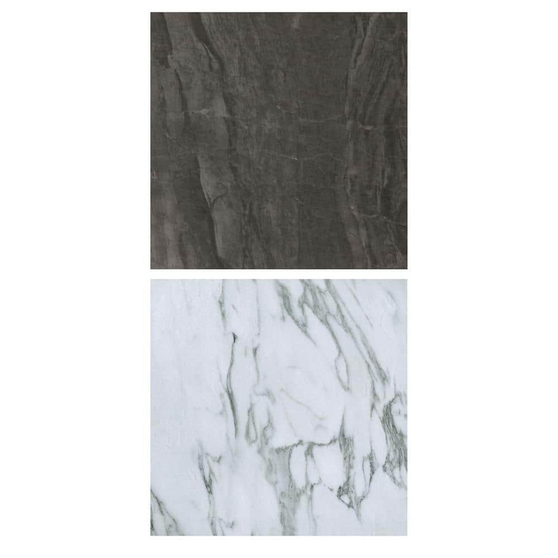 FloorPops Opaline Raven 60-in by 48-in Peel & Stick Floor Tile Bundle FPB4990