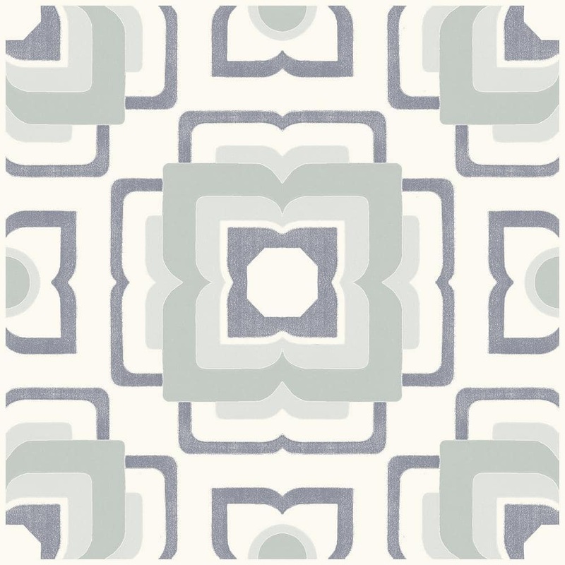 FloorPops Posey 12 in. W x 12 in. L Blue Peel & Stick Vinyl Tile Flooring (20 sq. ft./case) TFP4667