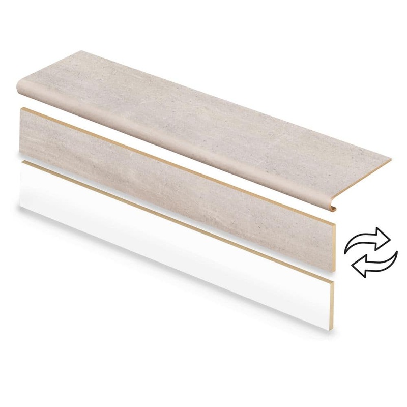 Cap A Tread Annelise Terrazzo 47 in. L x 12.15 in. W x 42.92 mm T Vinyl Overlay Stair Tread and Reversible Riser Kit 01C074022