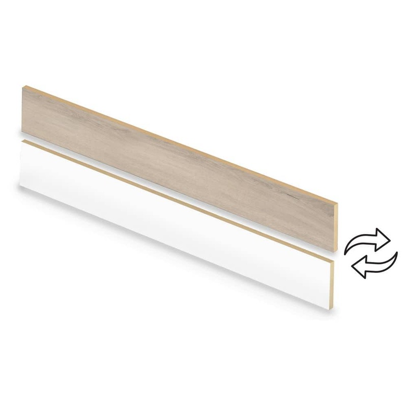 Cap A Tread Teak Trails Oak 47 in. L x 7.37 in. W x 12.7 mm T Vinyl Overlay Stair Reversible Riser 01R077366