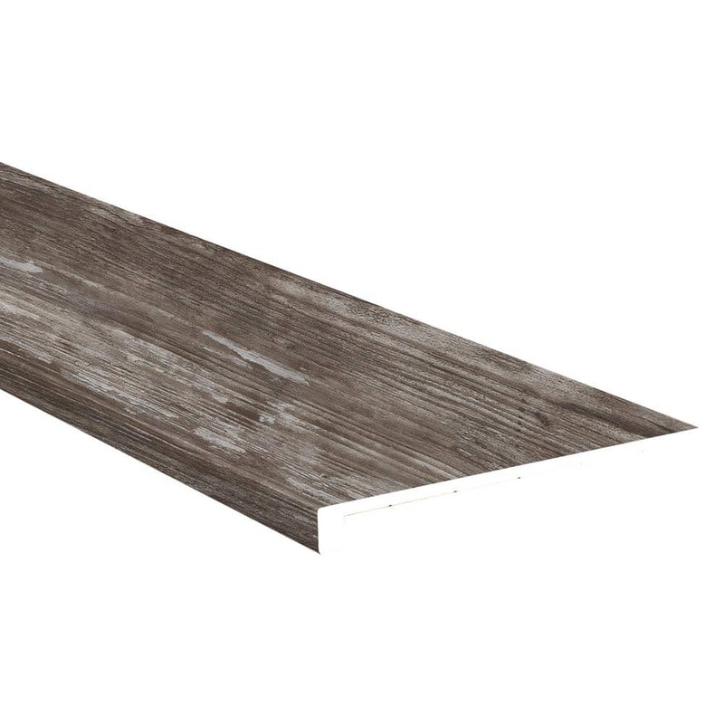 MSI Hickory Lake 1.25 in. T x 12 in. W x 47.2 in. L Luxury Vinyl Stair Tread Eased Edge (2 Pieces/case) VTTWEABRI-ST-EC