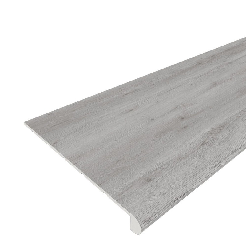 NewTechWood Everlux Premium Flooring Camila Rustic Gray 1 in. T x 11.81 in. W x 48.42 in. L Stair Tread SRD-8-CRG-4