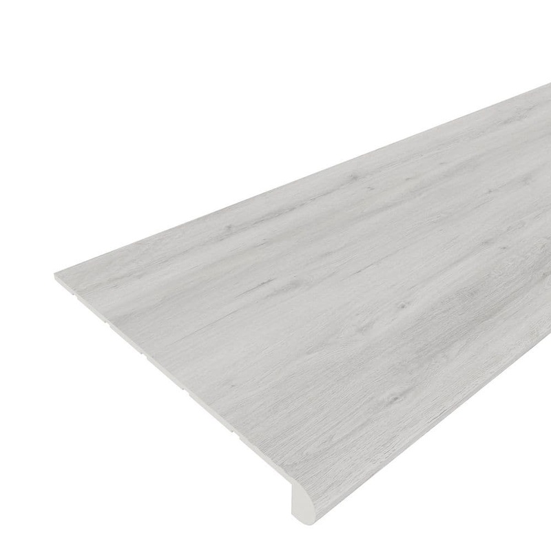 NewTechWood Everlux Premium Flooring Giselle Ice Gray 1 in. T x 11.81 in. W x 48.42 in. L Stair Tread SRD-8-GIG-4