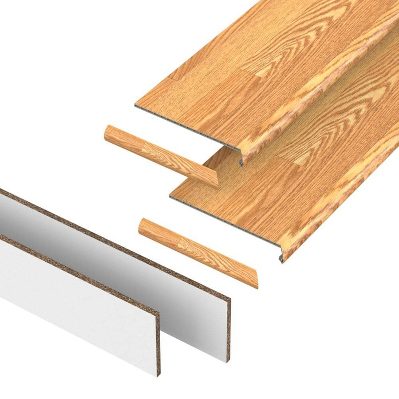 PERFORMANCE ACCESSORIES Anndel 43.18 mm. T x 48 in. L x 12.2 in. W Stair Tread, Riser & Return Kit (Set of 2) VTDKH-PR012