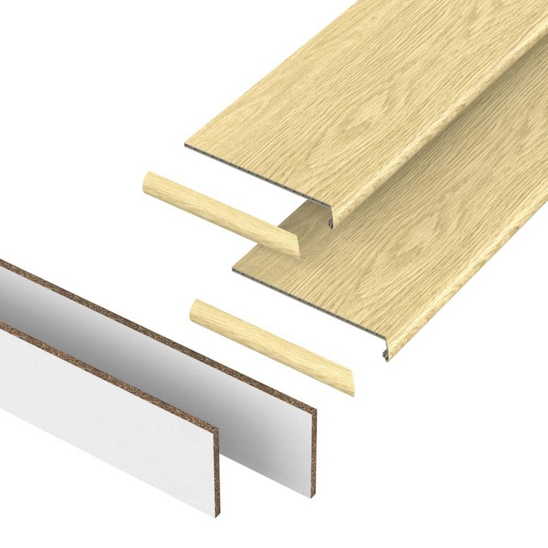 PERFORMANCE ACCESSORIES Frappe Hunt 43.18 mm. T x 48 in. L x 12.2 in. W Stair Tread, Riser & Return Kit (Set of 2) VTDKH-PR004