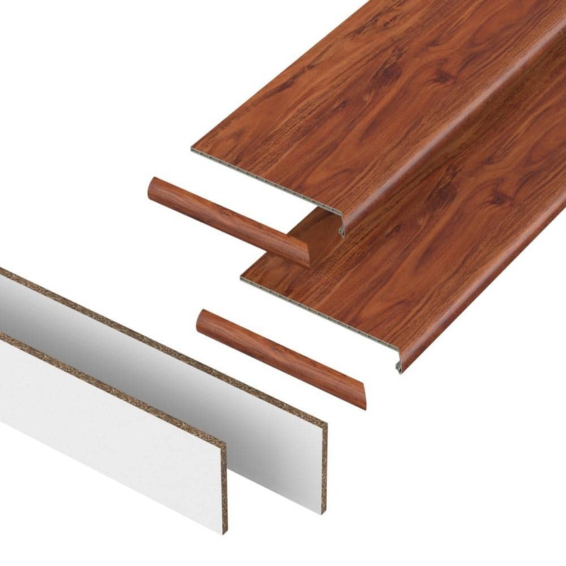 PERFORMANCE ACCESSORIES Paradise 43.18 mm. T x 48 in. L x 12.2 in. W Stair Tread, Riser & Return Kit (Set of 2) VTDKH-PR001