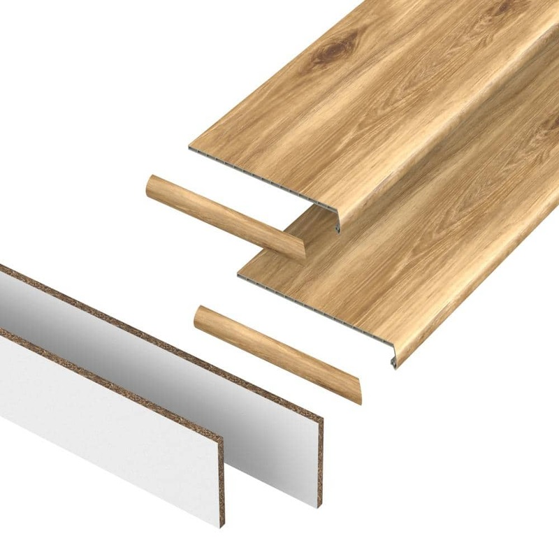 PERFORMANCE ACCESSORIES Sundance 43.18 mm. T x 48 in. L x 12.2 in. W Stair Tread, Riser & Return Kit (Set of 2) VTDKH-PR019