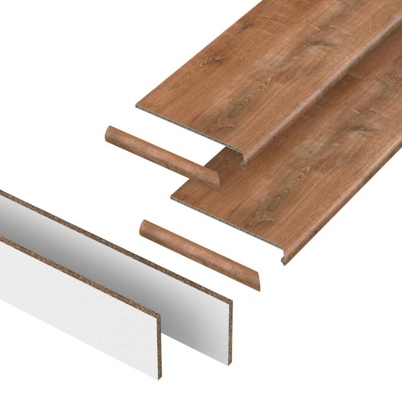 PERFORMANCE ACCESSORIES Trail 43.18 mm. T x 48 in. L x 12.2 in. W Stair Tread, Riser & Return Kit (Set of 2) VTDKH-PR023