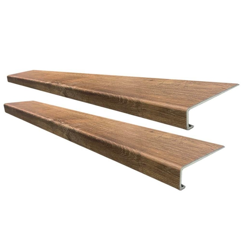 STEPSOLUTION Butler Hickory Stair Tread Molding Square Exact Match for Lifeproof Vinyl Floor, 2 -Pieces, 46 in. x 7 in. x 6.5 mm T 1010234413-SST