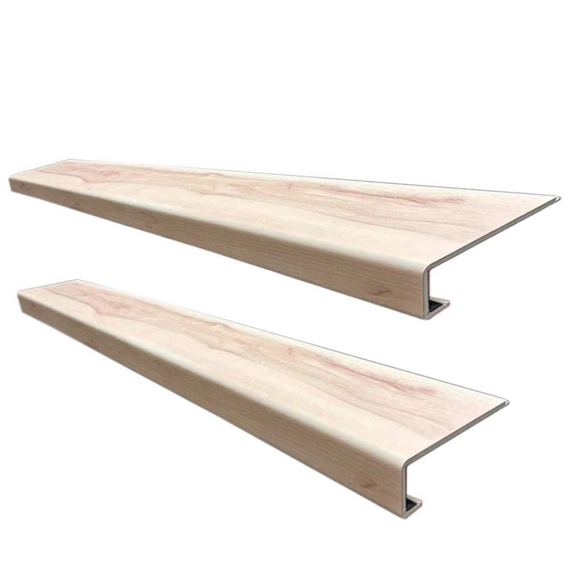 STEPSOLUTION Navarra Maple Stair Tread Molding Square – Exact Match for Life Proof Vinyl Floor, 2 Pieces, 46 in. x 7 in. x 7 mm T 1009591304-SST