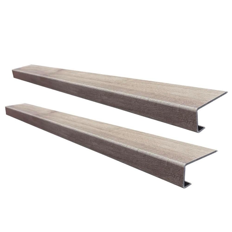 STEPSOLUTION Palenque Park Stair Tread Molding Square-Exact Match for Home Decorators Floor, 2-Pieces, 46 in. x 4 7/8 in. x 5 mm T 1005896999-SST