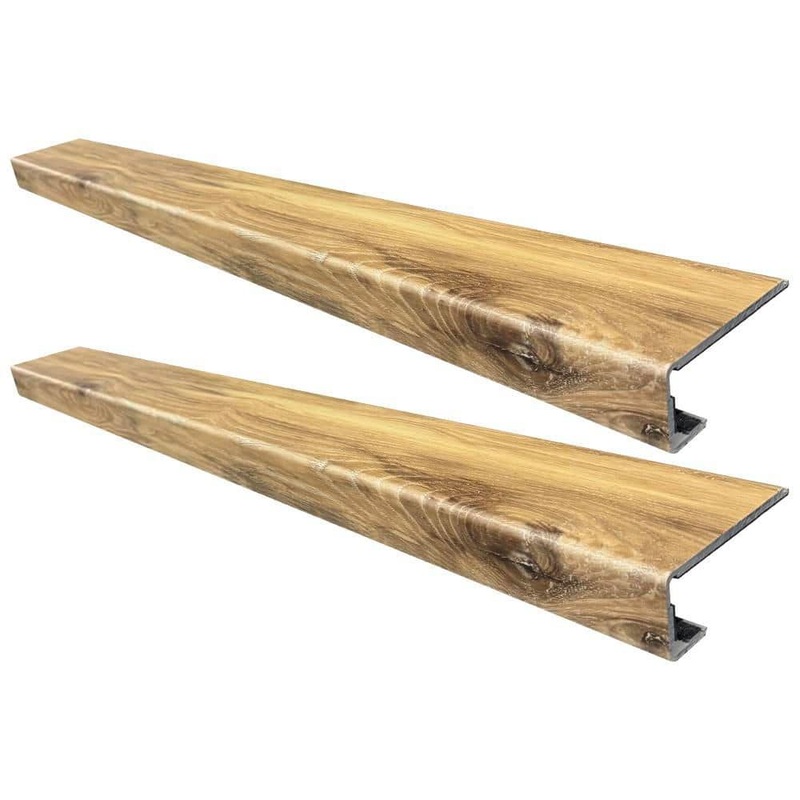 STEPSOLUTION Sundance Canyon Hickory Stair Tread Molding Square Exact Match for Lifeproof Floor 2 Pieces 46 x 4 7/8 in. x 6. 5mm T STP-5745857222