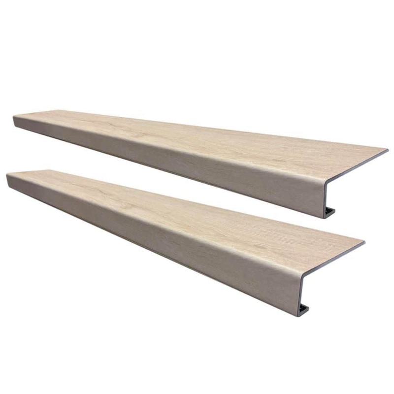 STEPSOLUTION Vesinet Oak Stair Tread Molding Square Model – Exact Match for Life Proof Vinyl Floors, 2 Pieces per Box, 46 in. Long 1009591305-SST