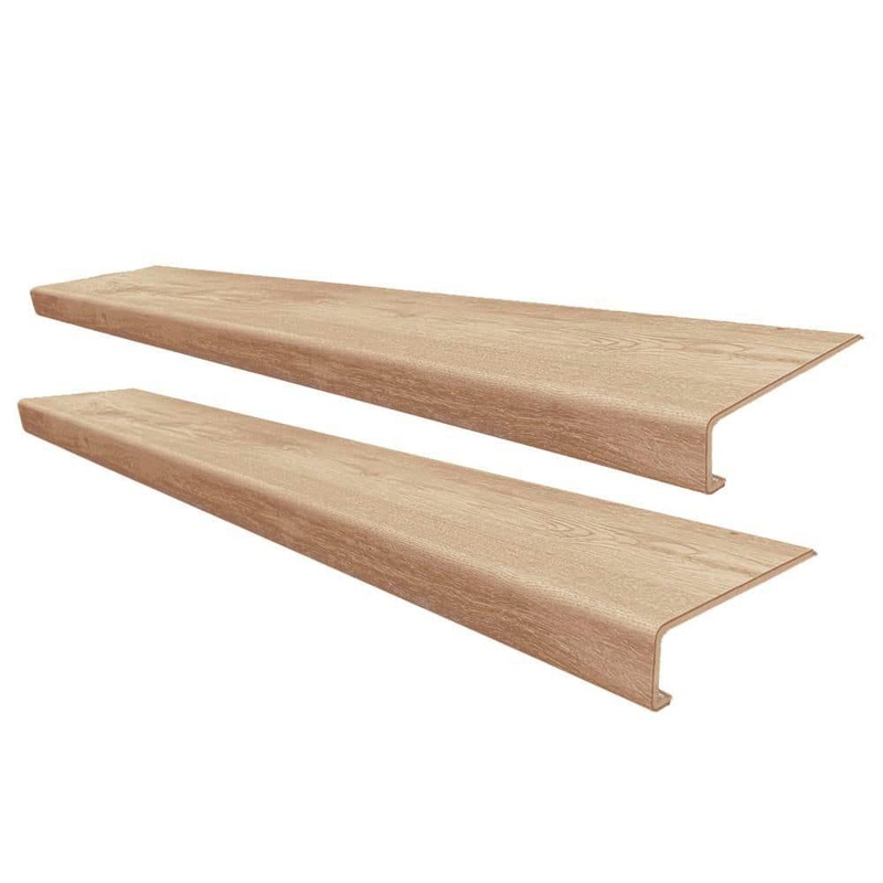 STEPSOLUTION Waukee Mill Maple Stair Tread Molding Square-Exact Match for Lifeproof Floor, 2-Pieces, 46 in. x 7 in. x 6.5 mm T 1012460550-SST