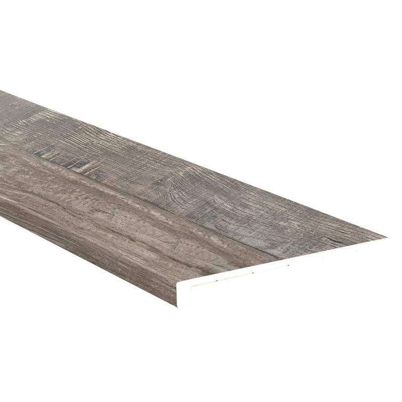 A&A Surfaces Driftwood 5/4 in. T x 12 in. W x 47.2 in. L Luxury Vinyl Stair Tread Eased-Edge (2-Pieces/case) VTTBEMBRI-ST-EC