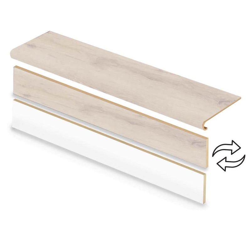 Cap A Tread 2 Pack-Spring Park Oak 47 in. L x12.15 in. W x 1.69 in. T Vinyl Overlay Stair Tread and Reversible Riser 01D-C077112