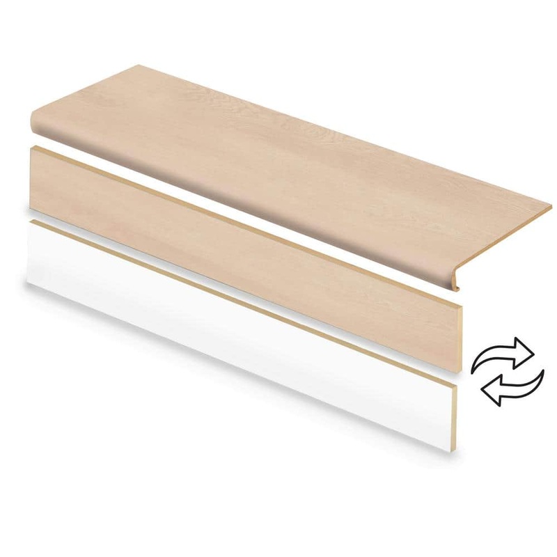 Cap A Tread 2 Pack-Vesinet/EllaByOk/Bldr Ps Hkry/Lxrs Pn Wd 47in.Lx12.15in.Wx1.69in.T Vinyl Overlay Stair Tread and Reversible Riser 01D-C072031