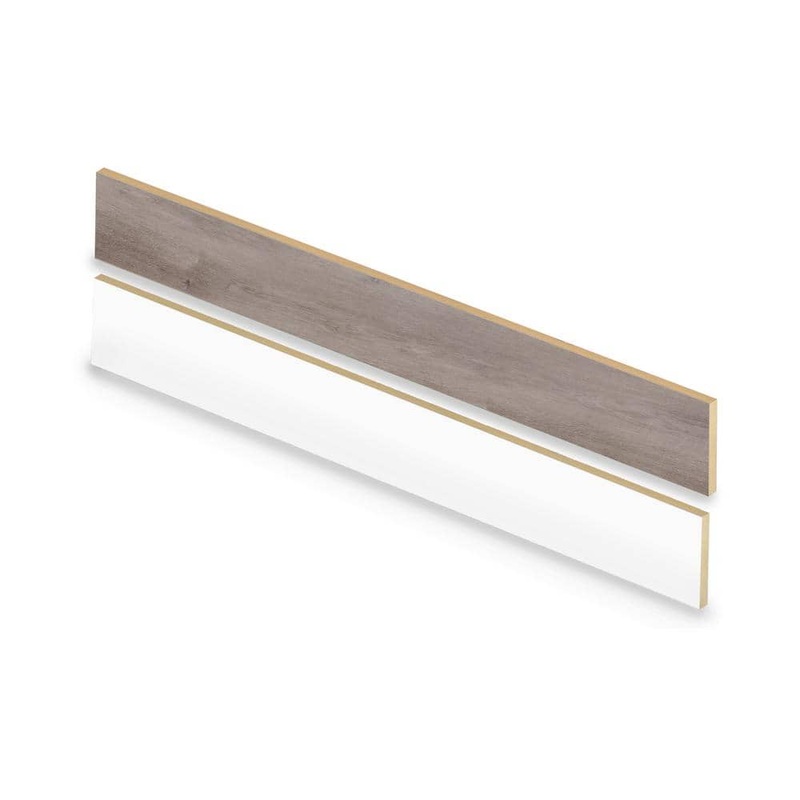 Cap A Tread Athabasca Glacier/Belle Mead Oak 47 in. L x 7.37 in. W x 12.7 mm T Vinyl Overlay Stair Reversible Riser 01R077717