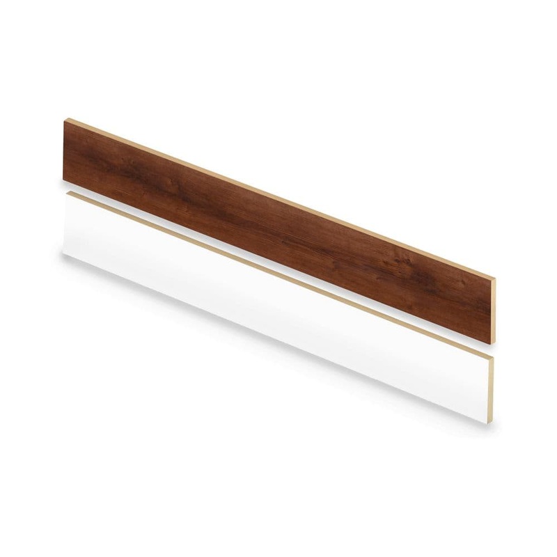 Cap A Tread Burnt Anndel Oak 47 in. L x 7.37 in. W x 12.7 mm T Vinyl Overlay Stair Reversible Riser 01R077187