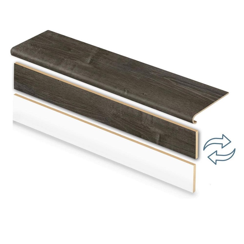 Cap A Tread Choice Oak/Gainesville Ok/Thornbury 47in. L x 12.15in. W x 42.92 mm T Vinyl Overlay Stair Tread and Reversible Riser Kit 01C073690