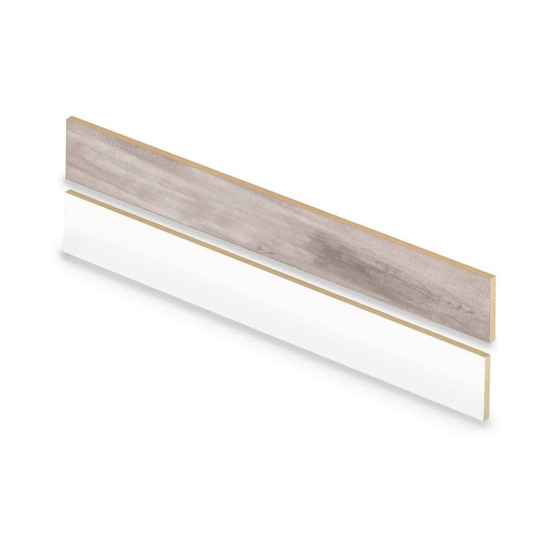 Cap A Tread Sorento Platinum Beige/Fishers Island Wood 47 in. L x 7.37 in. W x 12.7 mm T Vinyl Overlay Stair Reversible Riser 01R073900