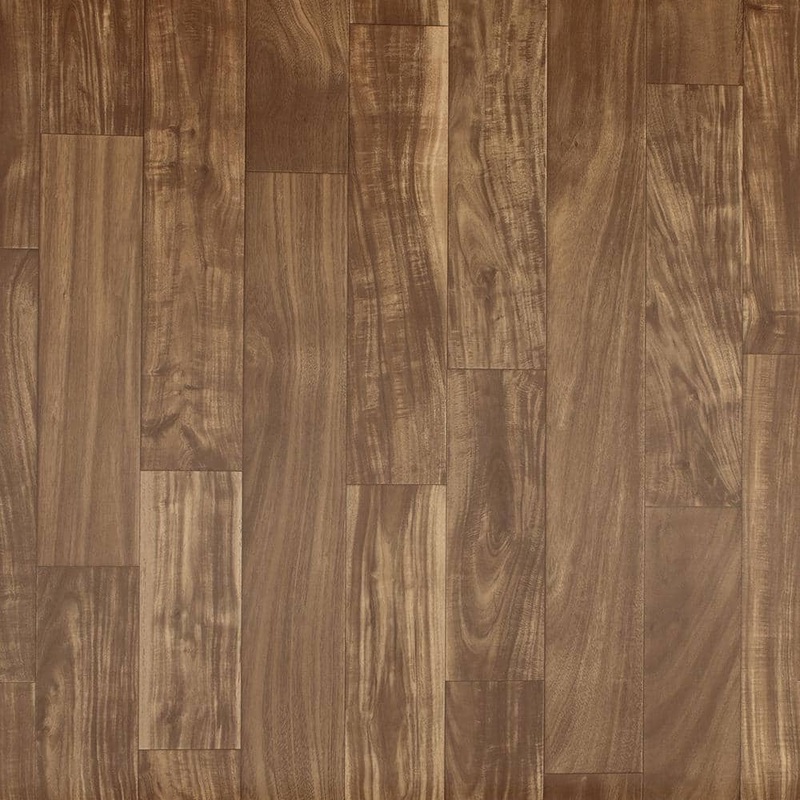TrafficMaster Chocolate Brown Acacia Wood 10 MIL x 12 ft. Wide x Cut to Length Waterproof Vinyl Sheet Flooring U9490406K580G14