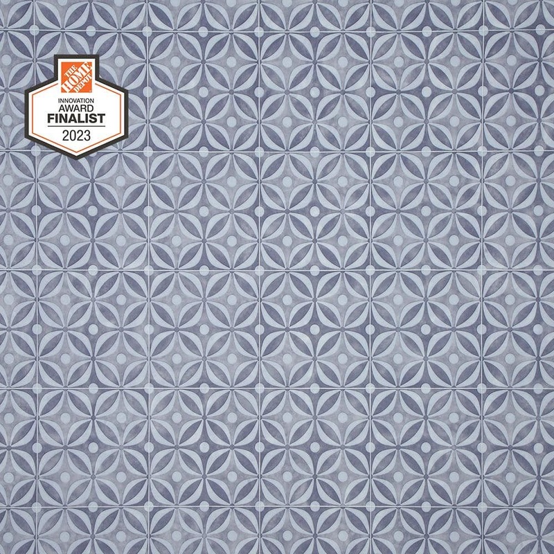 TrafficMaster Steele Blue Residential Vinyl Sheet Flooring 10 MIL(12 ft. Wide x Cut to Length) U0056407C578P14