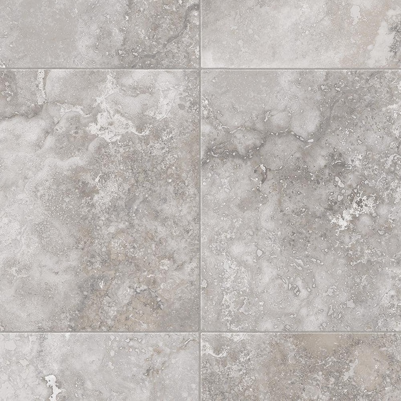 TrafficMaster Travertine Grey Stone Residential Vinyl Sheet Flooring 10 MIL 12ft. Wide x Cut to Length U9880.407C992P144
