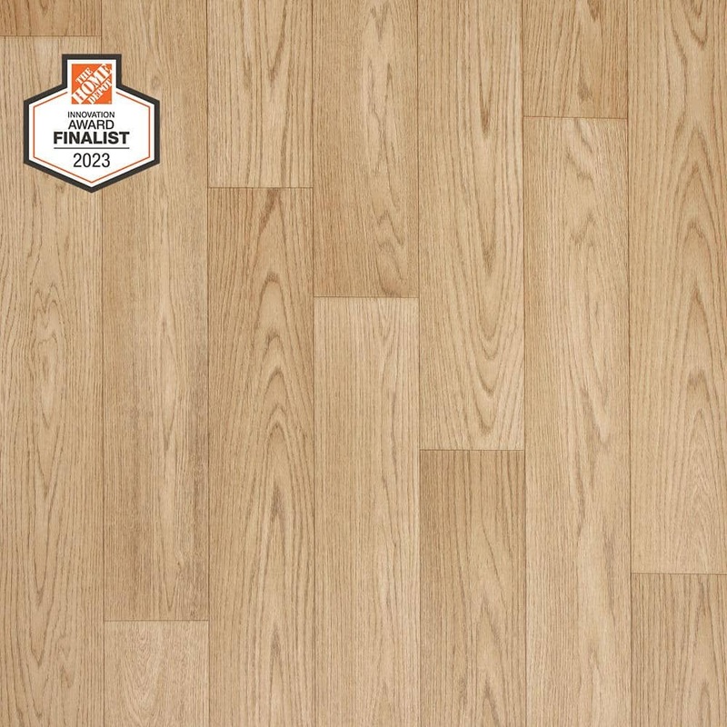 TrafficMaster White Oak Residential Vinyl Sheet Flooring 10 MIL 12 ft. Wide x Cut to Length U4410406K735G14
