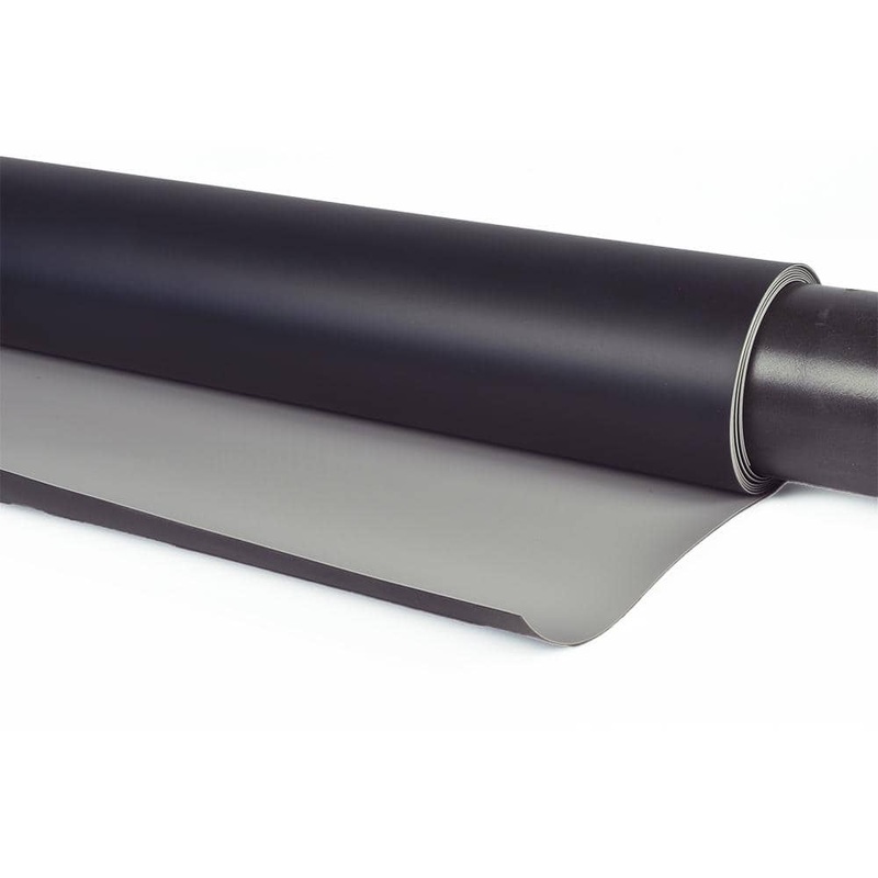 Greatmats Gmats Black/Gray 22 MIL x 5.25 ft. W Waterproof Loose Lay Reversible Vinyl Sheet Marley Dance Flooring (52.5 sq. ft.) GmatsDF10LF