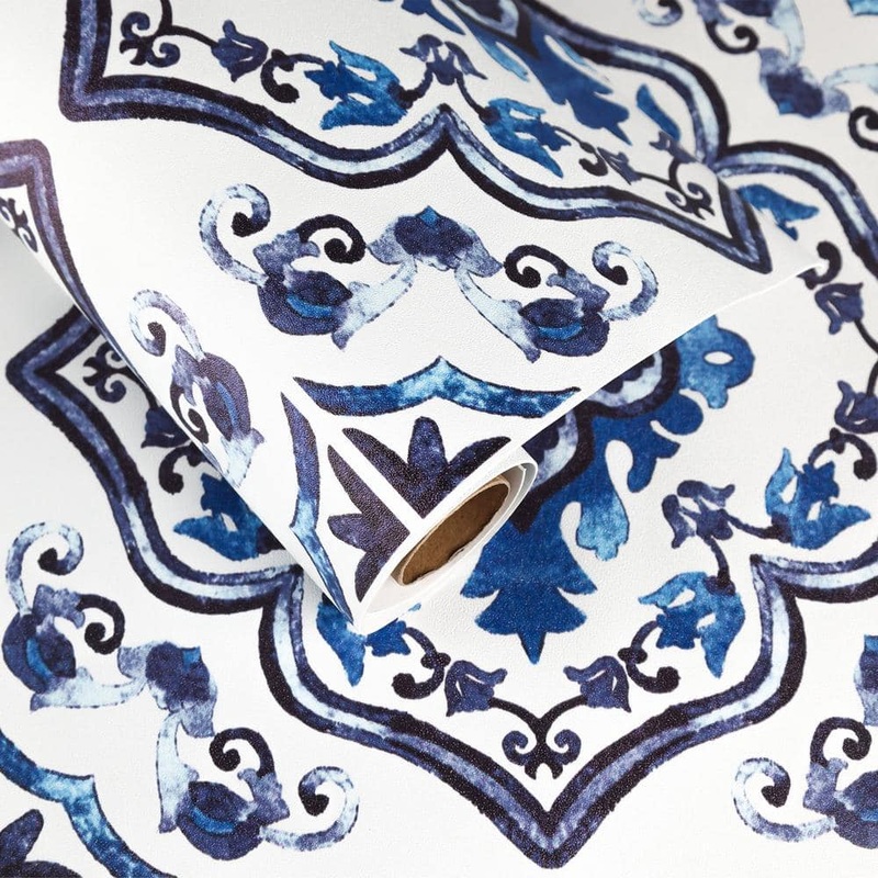 Jeedeson 12 in. X 120 in. 4 MIL Blue Peel and Stick Vinyl Flooring Roll, Vinyl Sheet Flooring, Cut to Length, Water Resistant JDS-DQ0101-10P