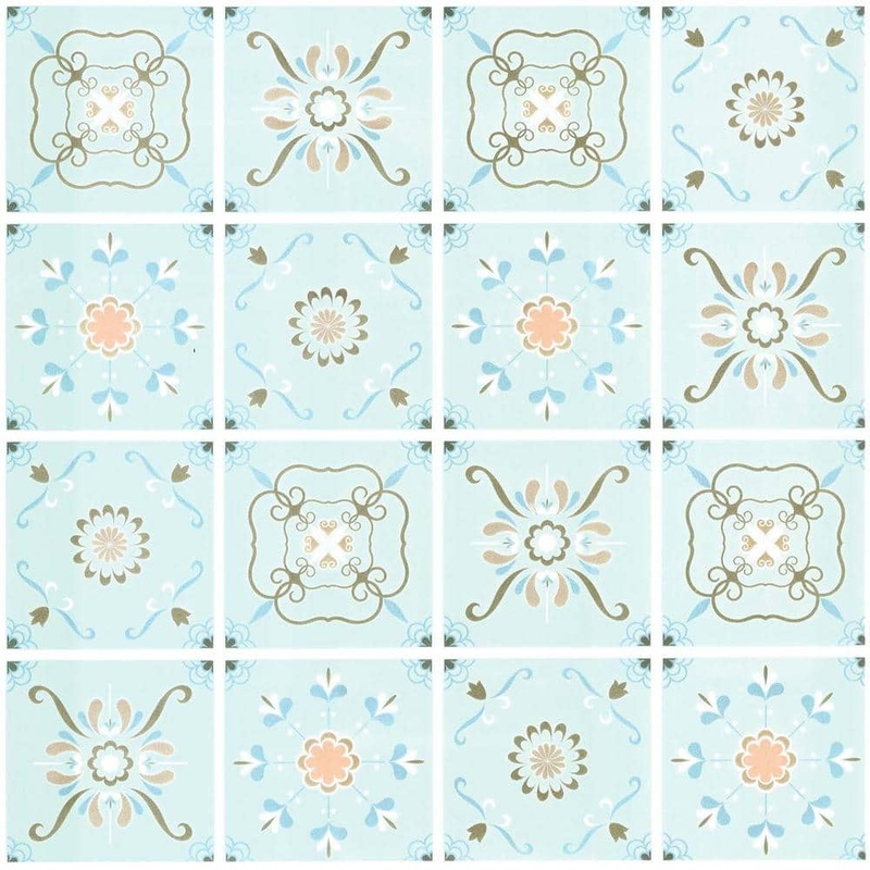 Jeedeson 16 MIL Light Blue Vinyl Sheet Flooring 23.62 in. x 16.4 ft. x 0.6 mm Residential/Light Commercial Vinyl Flooring 1 Roll JDS-DT-LDCZ163