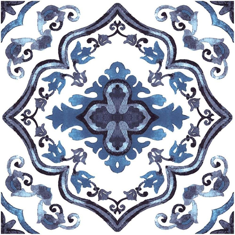 Jeedeson 24 in. X 120 in. 4 MIL Blue Peel & Stick Vinyl Flooring Roll, Water-Resistant, Vinyl Sheet Flooring, Cut to Length JDS-DQ0101-5P