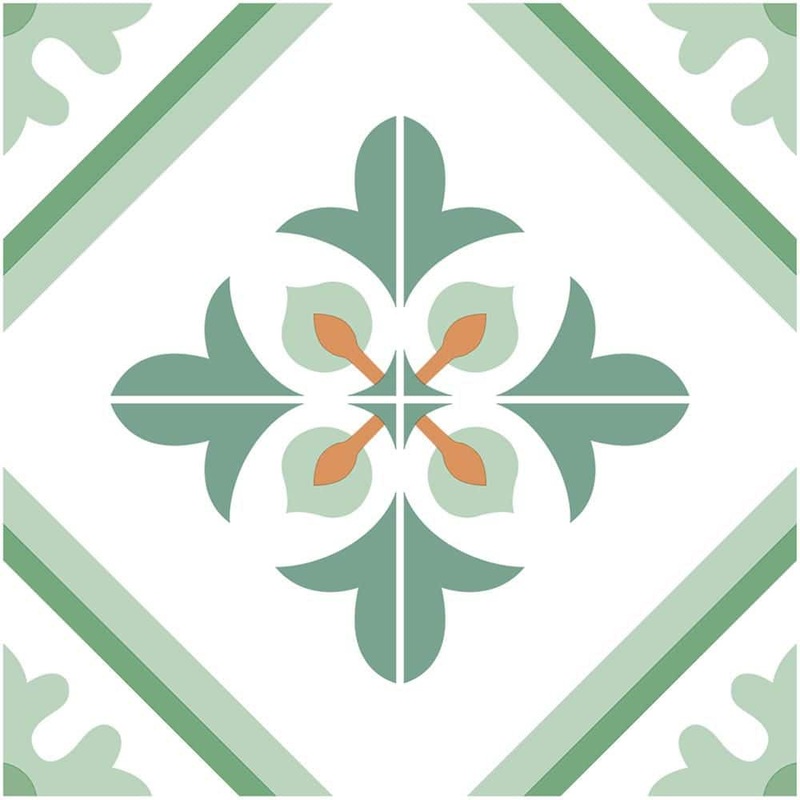 Jeedeson 24 in. X 120 in. 4 MIL Green Peel & Stick Vinyl Sheet Flooring, Cut to Length, 5 Pattered Water-Resistant Flooring Roll JDS-DP0901-5P