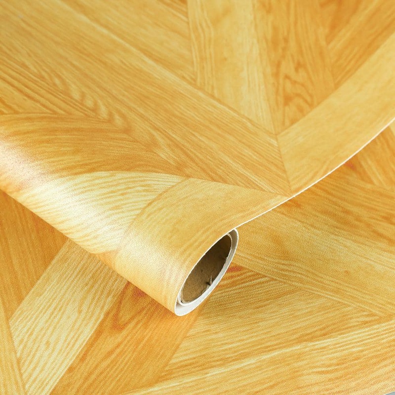 Jeedeson Yellow 12 in. x 120 in. 4 MIL Peel and Stick Vinyl Flooring Roll, Self-adhesive Flooring, Cut to Length, Water Resistant JDS-DQ0802-10P