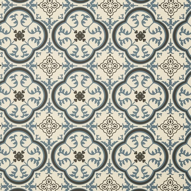 Mohawk Floral White 12 MIL 13.2 ft. W x Cut to Length Waterproof Vinyl Sheet Flooring U9695563K574P15