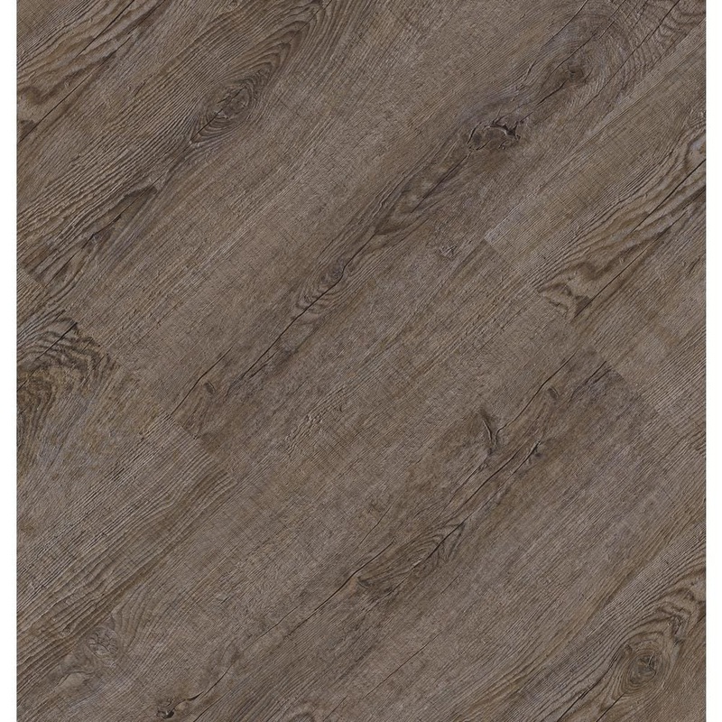TrafficMaster Grey Ash 4 MIL x 6 in. W x 36 in. L Peel and Stick Water Resistant Vinyl Plank Flooring (36 sqft/case) WD9417