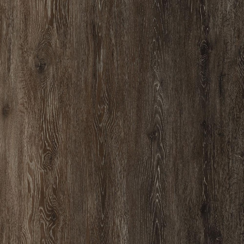 TrafficMaster Khaki Oak Dark 4 MIL x 6 in. W x 36 in. L Grip Strip Water Resistant Luxury Vinyl Plank Flooring (24 sqft/case) 853112