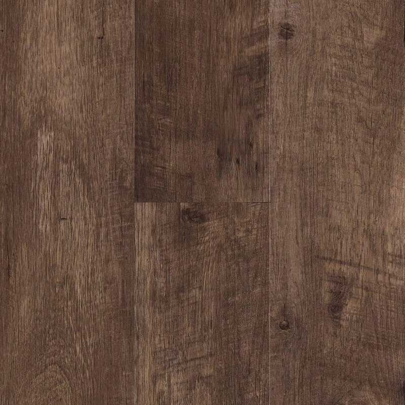 TrafficMaster Rustic Brown Oak 3 Mil x 6 in. W x 36 in. L Peel and Stick Water Resistant Vinyl Tile Flooring (36 sq. ft.) TM301061