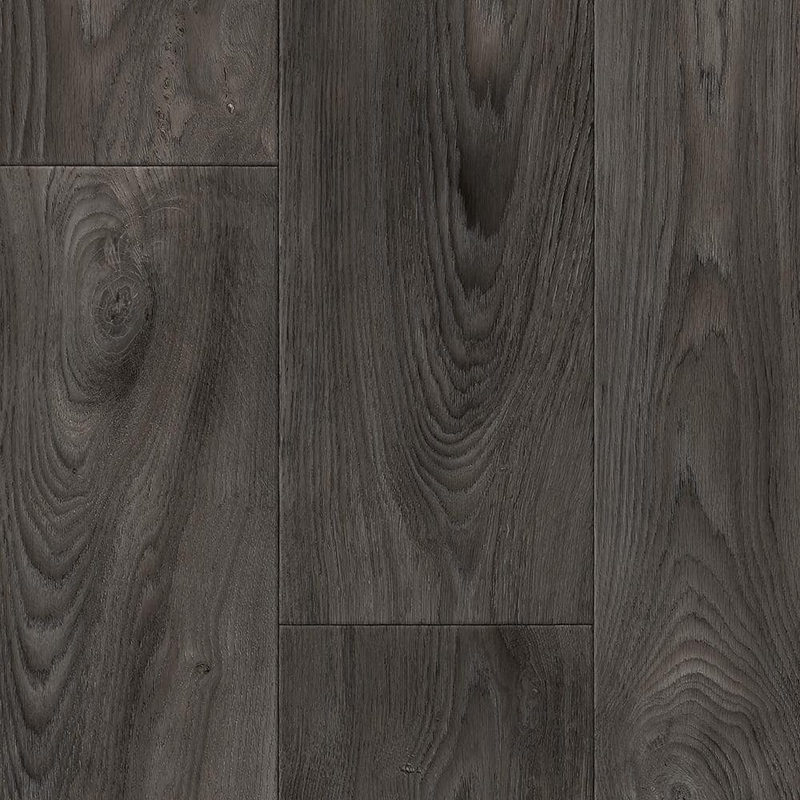 TrafficMaster Scorched Walnut Charcoal Wood Residential Vinyl Sheet Flooring 10 MIL 12ft. Wide x Cut to Length C9450407C898P14